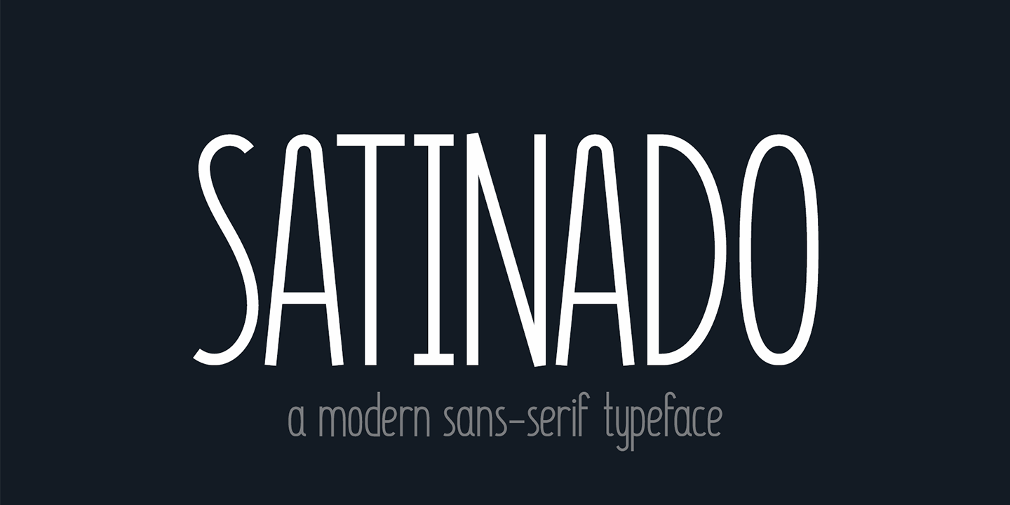 Пример шрифта Satinado